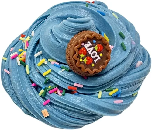Miniatura 6 de Kit de Slime de Mantequilla inksbui 34 Unidades de Slime Colorido de Dos Tonos, Juguetes para Alivio del Estrés, Recuerdos de Fiesta para Niñas