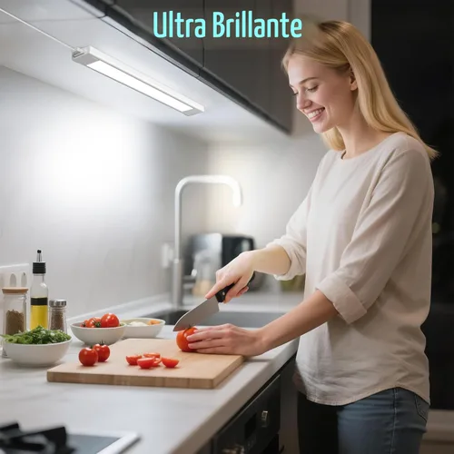 Miniatura 2 de maylit Barra de luz LED ultra brillante enlazable de 14 pulgadas, lámpara apta para inquilinos, luces interiores con cable para armario de cocina