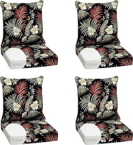 Miniatura 143 de Arden Outdoor Deep Seat Cushion Set, 24 x 24 pulgadas, Cojín para patio resistente al clima, a la lluvia y a la decoloración para silla, sofá y sofá