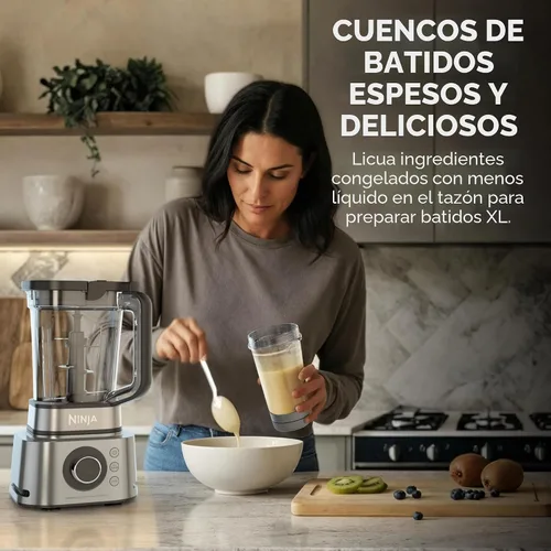 Miniatura 8 de Ninja Combinación de licuadora y procesador de alimentos, sistema de licuadora Foodi Power para batidos, cuencos, untables y batidos, 6 funciones