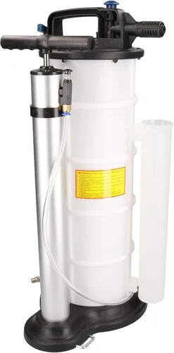 Miniatura 2 de AB Tools Bomba de vacío de transferencia de líquido de succión de aceite manual y neumática de 9 litros