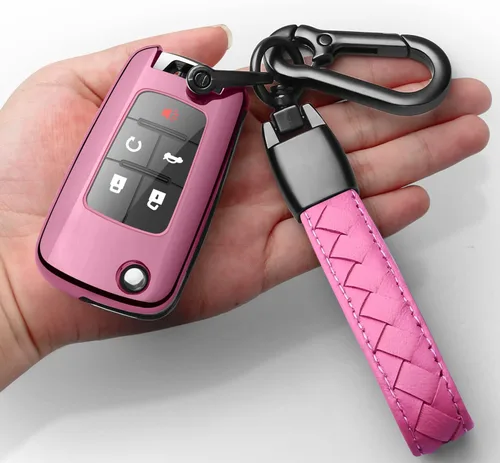 Miniatura 7 de para Chevrolet Funda para Llavero con Llavero de TPU de Protección Completa Compatible con Equinox Camaro Cruze Malibu Sonic Volt Park Impala Buick