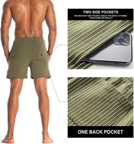 Miniatura 3 de FIROTTII Pantalones cortos de entrenamiento para hombre, entrepierna de 5 pulgadas, pantalones cortos deportivos casuales para hombre