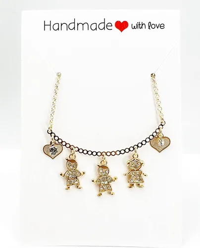 Miniatura 12 de SIFRIMANIA Personalized Children's Charm Choker Necklace, Boys or Girls Customizable Pendants, Growing Family Jewelry for Women