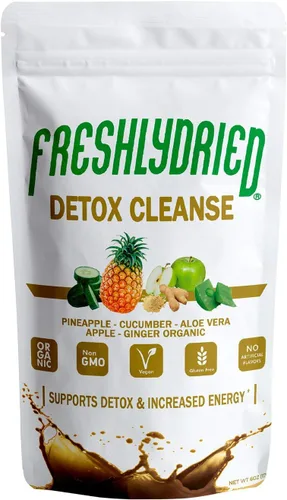 Pure Detox Cleanse Mix Powder - 6 onzas, el mejor superalimento para limpiar tu cuerpo, rico en vitaminas, minerales y proteínas, no irradiado, no