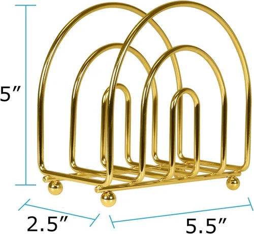 Miniatura 3 de Blue Donuts Servilletero Gold Arc Collection - Servilleteros para mesas, moderno servilletero, servilleteros de mesa de comedor para cocina, Dorado