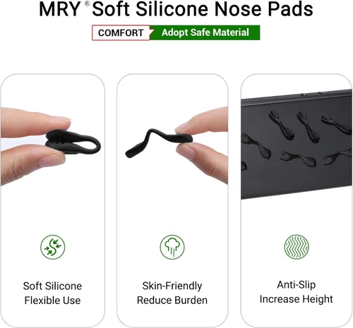 Miniatura 5 de Mryok Almohadilla nasal de repuesto para gafas de sol Oakley Radar Path EV RadarLock Negro