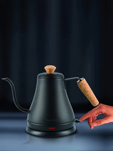 Miniatura 7 de Bodum Chambord French Press - Cafetera y tetera, 12 onzas, cromado y 11883-259US Melior - Hervidor de agua eléctrico de cuello de cisne, 27 onzas