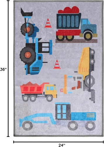 Miniatura 3 de SUPERIOR Alfombra de interior para niños, lavable, antideslizante, niños pequeños y bebés, perfecta para sala de juegos de alto tráfico, habitación