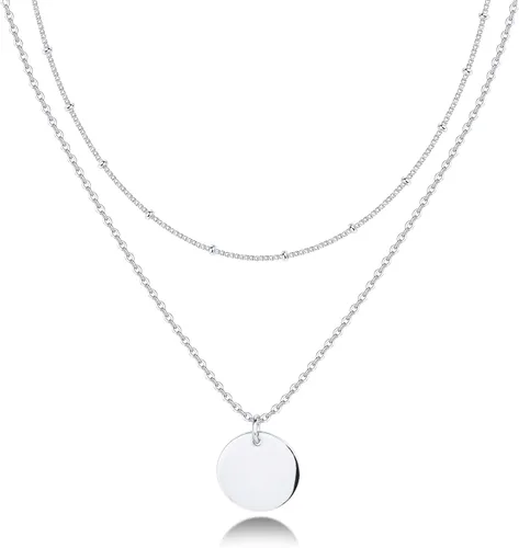 PAVOI - Collares chapados en oro de 14quilates, diseño minimalista elegante con dije de mariposa, corazón, cerradura, mal de ojo, moneda, rayo,