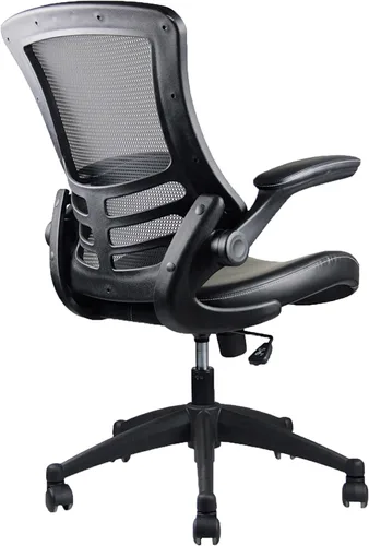 Miniatura 7 de Elegante silla de oficina de malla con respaldo medio con brazos ajustables. Color: negro