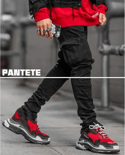 Miniatura 2 de Pantete Pantalones de mezclilla ajustados para hombre, 7 bolsillos, elásticos, pantalones de mezclilla ajustados Nova Fashion