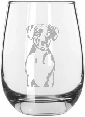 Miniatura 539 de Sakhalin Husky Dog - Copa de vino grabada personalizada de 15.25 onzas sin tallo