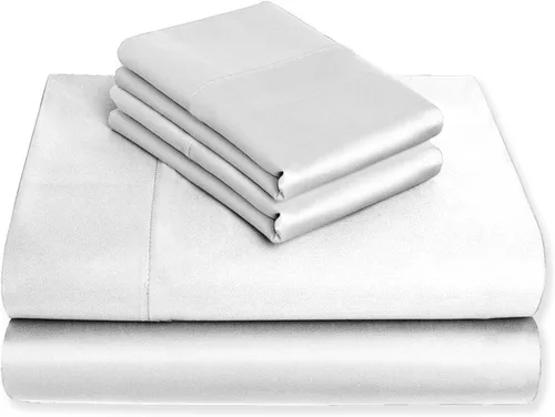 Miniatura 18 de Purity Home - Juego de sábanas 100% algodón de 400 hilos, percal refrescante, con bolsillo profundo elástico, ropa de cama de 3 piezas, lujo