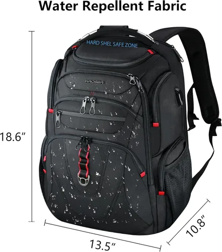 Miniatura 2 de KROSER Mochila para laptop compatible con TSA de 17.3 pulgadas XL, mochila para computadora resistente al agua, mochila de viaje para universidad