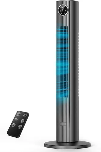 Miniatura 14 de ZAFRO Ventilador de torre para dormitorio, ventilador oscilante de 90° con 4 modos, 3 velocidades, velocidad de 25 pies/s, temporizador de 12 horas