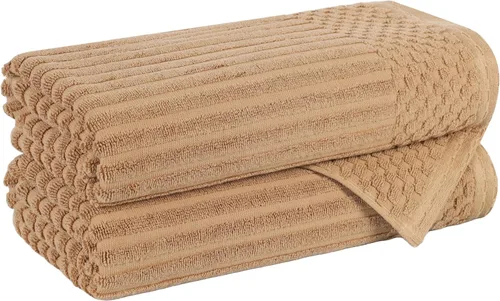 Miniatura 105 de Superior Juego de 6 toallas de algodón sólido y acanalado, toallas de cara de 13 x 13 pulgadas, toallas de mano de 16 x 28 pulgadas, toallas de baño