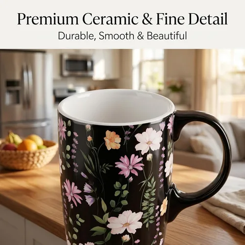 Miniatura 4 de Topadorn Taza de viaje de cerámica reutilizable de 17 onzas con tapa y asa, taza de café de cerámica con caja de color para los amantes del café