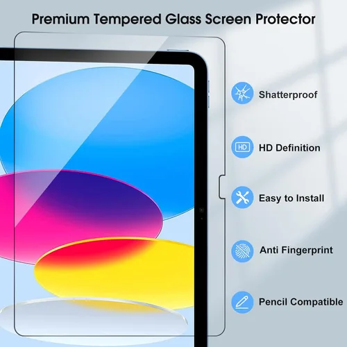 Miniatura 4 de Qularlans Paquete de 2 protectores de pantalla para iPad de 11ª generación A16 de 11 pulgadas (2025) y iPad de 10.9 pulgadas (2022), película
