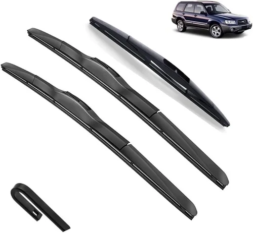 Miniatura 9 de Juego de escobillas limpiaparabrisas delantero y trasero compatible con Subaru Forester SG 2002-2007, cortadores de escobillas de parabrisas de 21 +