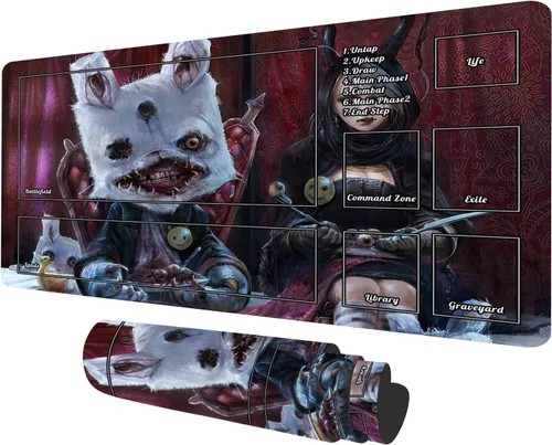 Miniatura 11 de MTG - Alfombrilla de juego de mesa de 23.6 x 13.7 pulgadas, alfombrilla de juego para MTG, TCG, CCG, tarjetas, juegos, mesa grande, tapete de juego