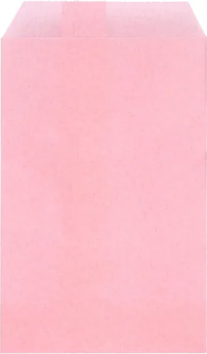 Quotidian Baby Pink - Bolsas de papel a prueba de grasa grandes planas de 6 x 9 pulgadas (5.9 x 9.0 in), paquete de 100 unidades, sellos de monedas,