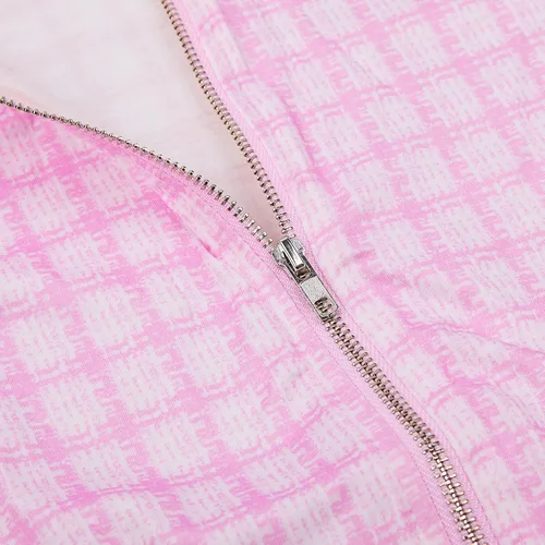 Miniatura 4 de THALI - Conjunto casual de 2 piezas a cuadros para mujer chaqueta de manga larga pantalones largos a cuadros trajes a rayas Multi