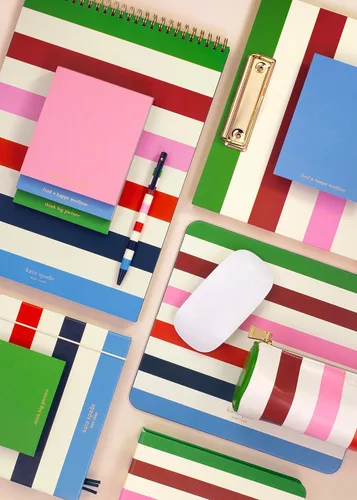 Miniatura 6 de kate spade new york Portapapeles de tapa dura con clip de perfil bajo, padfolio profesional incluye bloc de notas rayado, trabilla para bolígrafo