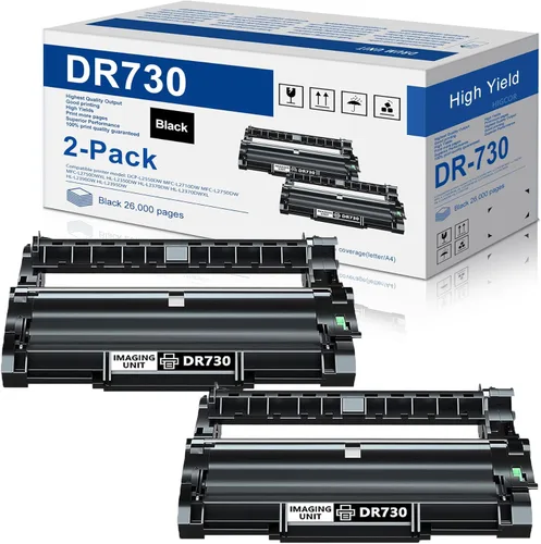 DR730 Unidad de tambor de alto rendimiento (no tóner) Reemplazo para Brother DR 730 Drum Unit MFC-L2710DW MFC-L2750DW HL-L2370DW HL-L2350DW