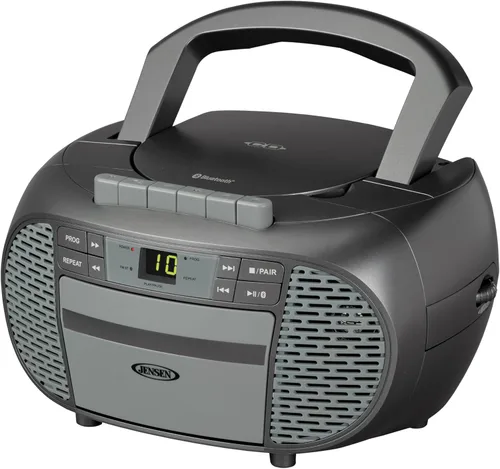 Miniatura 6 de JENSEN CD-550BT-BK Grabadora de casete de CD Bluetooth estéreo portátil con radio AM/FM - Reproductor de radio compacto habilitado para Bluetooth
