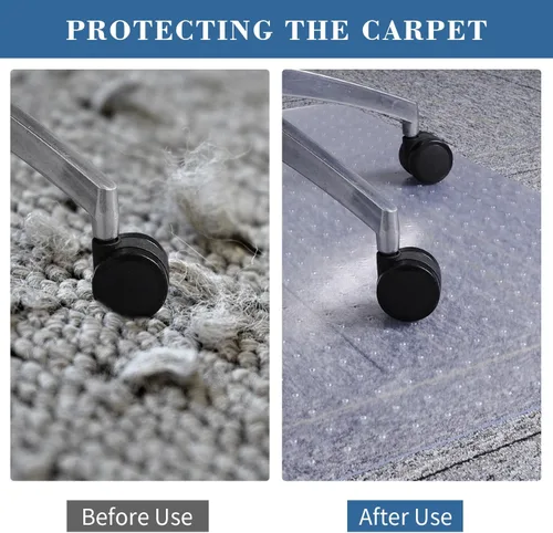Miniatura 5 de Tydle Tapete para silla de alfombra, 36 x 48 pulgadas, tapete para silla de oficina para suelos alfombrados, tapete protector de suelo