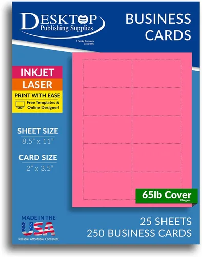 Miniatura 3 de 250 tarjetas de visita azul brillante de 3.5 x 2 pulgadas, hojas de papel de tarjetas de visita en blanco de colores imprimibles, tarjetas de visita