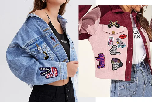 Miniatura 6 de Meneng Parches bordados para planchar con apliques: 30 piezas surtidas Cool Punk bordado bordado cosido parche para chaquetas ropa
