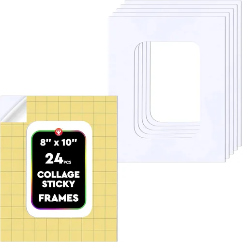 Miniatura 9 de Hygloss Pizarras adhesivas para collage – Paquete de 24 tableros de collage autoadhesivos de 4 x 6 pulgadas para niños, tableros de montaje