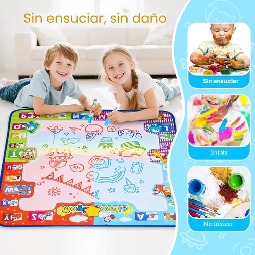 Miniatura 4 de Kizzyea - Juguetes para niños de 2, 3, 4, 5, 6+ años, niñas y niños, alfombrilla de garabatos de agua para niños, gran alfombrilla mágica