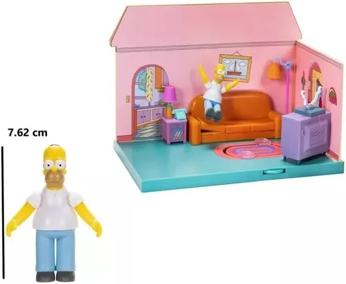 Miniatura 2 de Jakks Pacific The Simpsons Diorama Figuras familiares Juego de sala de estar con efectos interactivos, a partir de 4 años