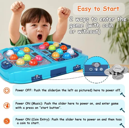 Miniatura 6 de Whack Game Mole para niños pequeños, juguetes para niños de 3 a 12 años, juguetes para niños de 3 a 8 años, regalos de cumpleaños para niños de 3