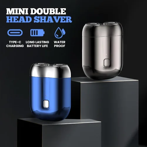 Miniatura 3 de Mini afeitadora eléctrica de doble cabezal, 2025 nueva afeitadora de doble cabeza, afeitadora eléctrica de bolsillo, afeitadora portátil de doble