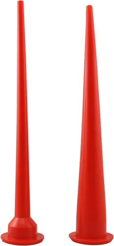 LQ Industrial Boquilla de calafateo de 2 piezas, boquilla de calafateo de 11.8 in, extensión de repuesto, color rojo