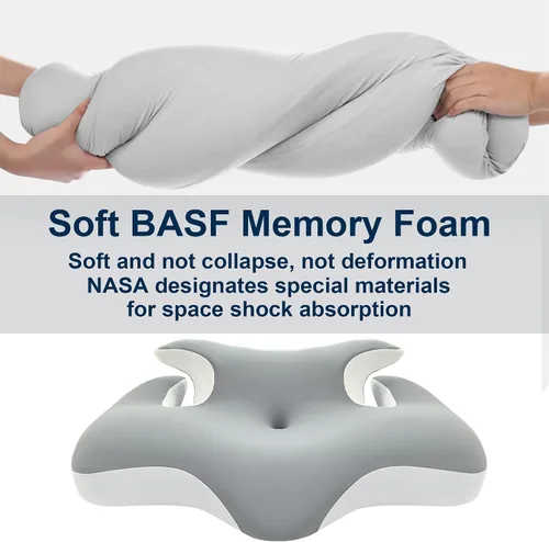 Miniatura 4 de Almohadas de espuma viscoelástica, almohada para dormir de lado, almohada para aliviar el dolor de cuello, almohada cervical cervical, almohada