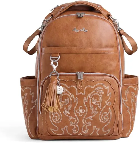 Miniatura 21 de Itzy Ritzy Mochila para pañales – Mochila para pañales Boss Plus de gran capacidad con 19 bolsillos, cambiador, clips para cochecito y correas Aspen