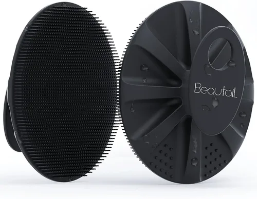 BEAUTAIL Cepillo de silicona para ducha y baño, exfoliante suave para mujeres y hombres, piel sensible al bebé, fácil de limpiar, enjabona bien, más