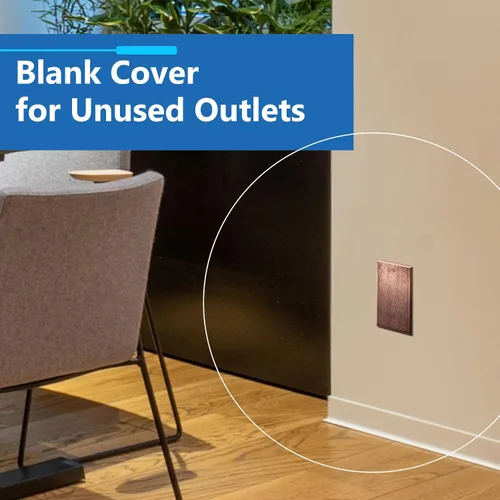 Miniatura 7 de LIDER Placa de pared de metal en blanco, cubierta de salida en blanco de acero inoxidable, resistente a la corrosión, tamaño mediano de 1 banda
