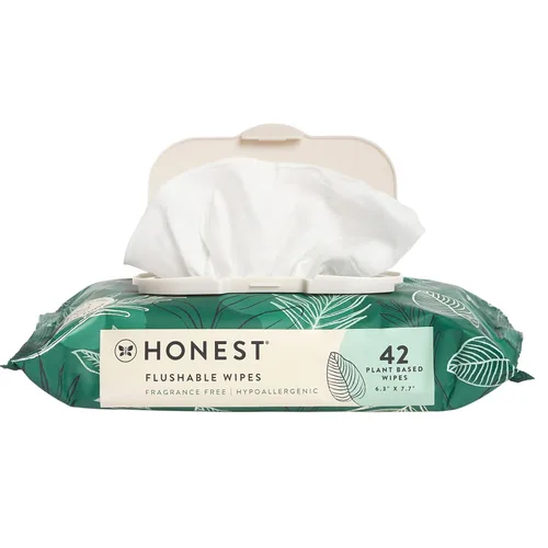 Miniatura 16 de The Honest Company Toallitas hipoalergénicas desechables para pieles sensibles, hojas tropicales, 126