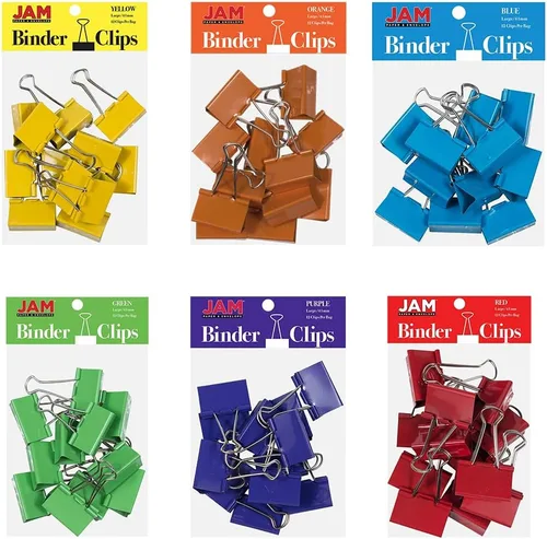 Miniatura 14 de Broches aprietapapeles JAM Paper®, Blanco
