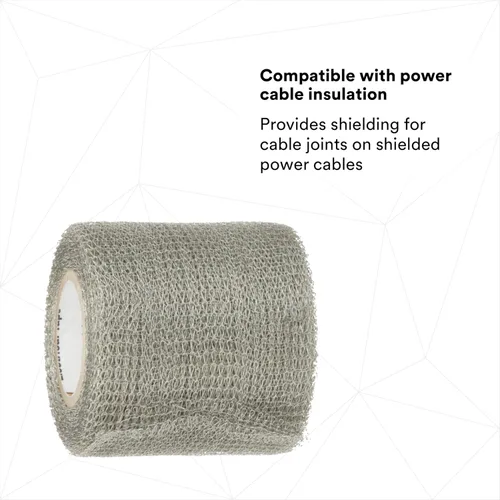 Miniatura 5 de 3M Scotch - Cinta de blindaje eléctrico de 24 pulgadas, 1 pulgada x 15 pies (0.984 in x 15.1 ft), cobre estañado, tejido abierto, cinta trenzada