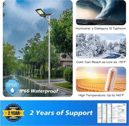 Miniatura 8 de OKPRO 20000 W grandes luces solares al aire libre impermeables, IP66 7000K 320 ° gran angular resistente 40000 mAh del atardecer al amanecer luces
