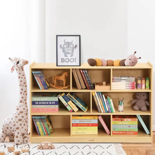 Miniatura 8 de Bateso Organizador de almacenamiento de juguetes para habitación de niños, estantería de madera para niños, para aula, organizador de almacenamiento