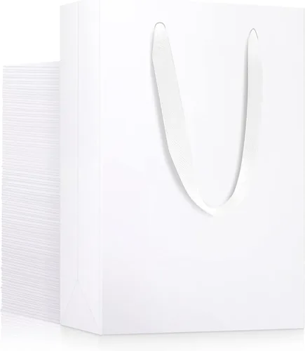 Miniatura 31 de EUSOAR Bolsas de compras de papel con asas, paquete de 25 bolsas pequeñas de papel kraft de 5.9 x 2.3 x 7.8 pulgadas, bolsa de mercancía
