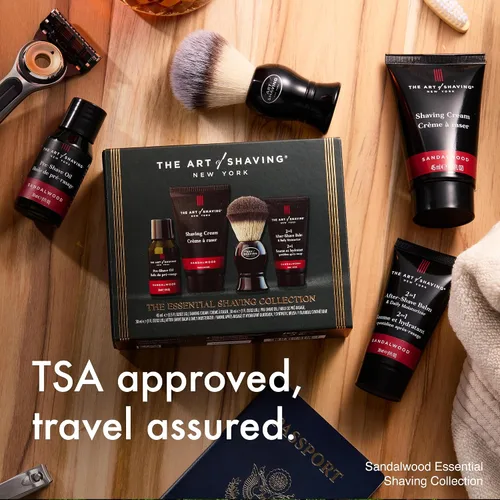 Miniatura 3 de The Art of Shaving Kit de prueba 4 en 1 de sándalo – Aceite de pre-afeitado, crema de afeitar, brocha de afeitar y bálsamo para después del afeitado